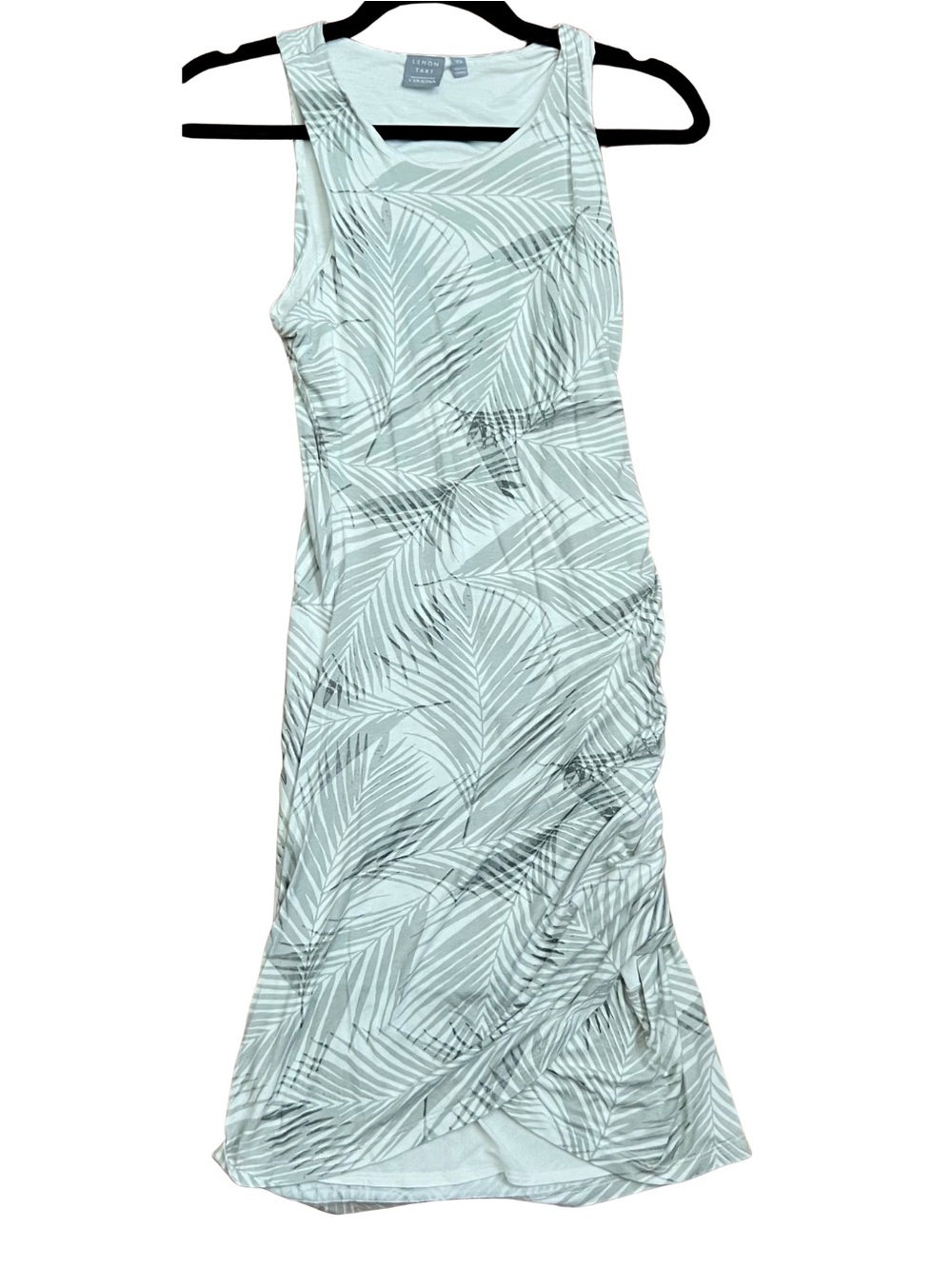 Lemon Tart x Versona Tropical Palm Ruched Midi Dress XS